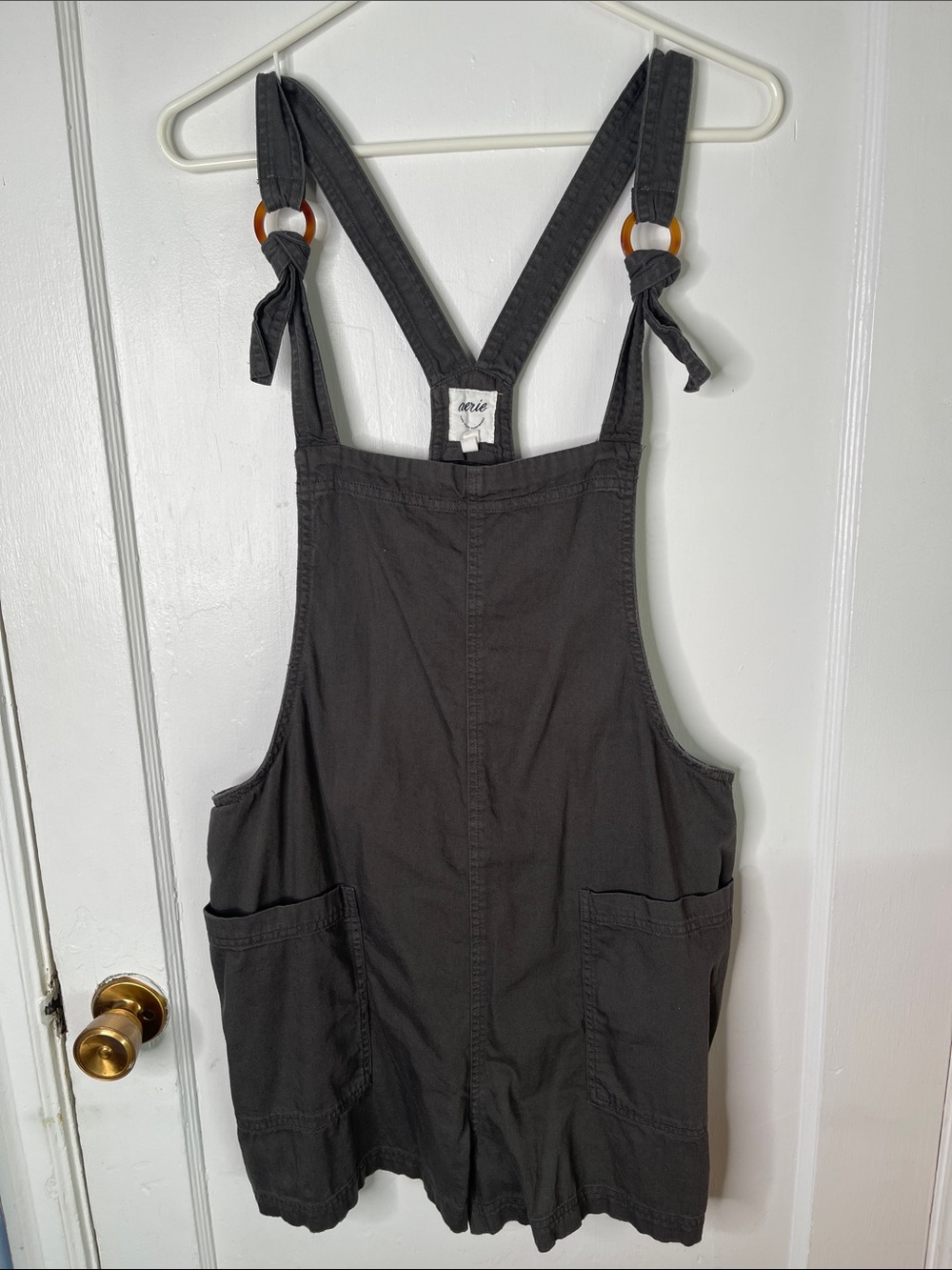 aerie Charcoal Gray Adjustable Strap Romper